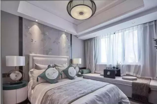 臥室燈光設(shè)計(jì)圖：新中式風(fēng)的臥室設(shè)計(jì)，這樣的房間睡著可真舒適